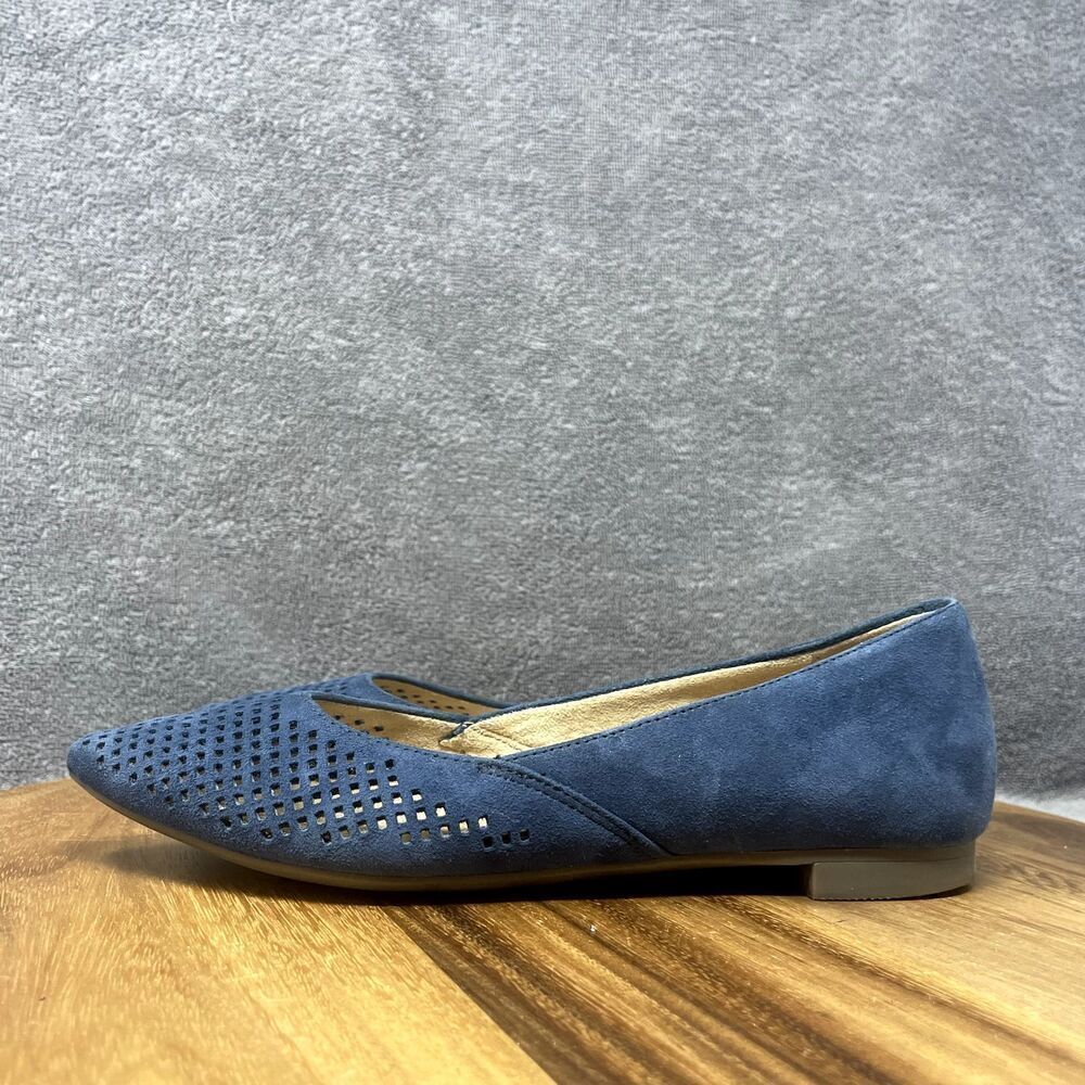 Vionic Posey Perforated Suede Pointed Toe Flat Bl… - image 3